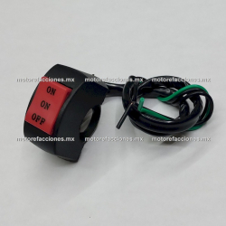 Boton 3 Pasos ON-ON-OFF Interruptor Manillar - 22mm - 3 Pasos y 3 Cables