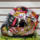 Casco HAX Integral Abatible AMATISTA Menki Neko Rojo Brillante - Talla L