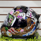 Casco HAX Integral Abatible AMATISTA Menki Neko Negro Brillante - Talla L