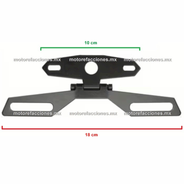 Porta Placa Sencillo Universal para Motocicletas