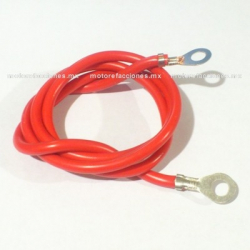 Cable de Bateria para Conexion Electrica de Marcha - 70 a 80cm - Rojo