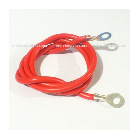 Cable de Bateria para Conexion Electrica de Marcha - 70 a 80cm - Rojo
