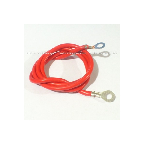 Cable de Bateria para Conexion Electrica de Marcha - 70 a 80cm - Rojo