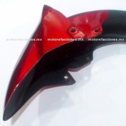 Salpicadera Delantera Yamaha FZ16 - Rojo con Negro Mate