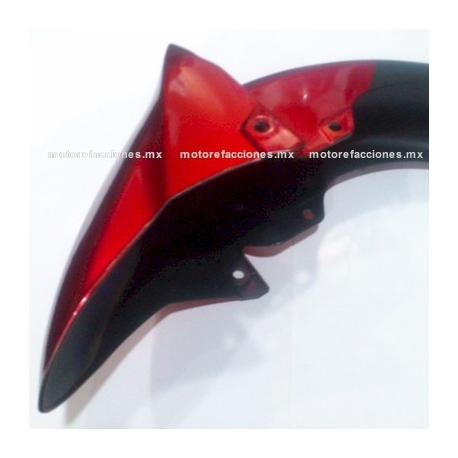 Salpicadera Delantera Yamaha FZ16 (Rojo con Negro Mate)