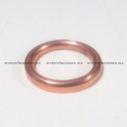 Junta METALICA p/ Mofle Motoneta 2T (2 tiempos) 50 a 90cc - Vento ZIP - Lifan - Zanetti Spy 90