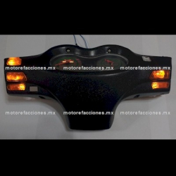Jgo. Botones Motonetas color Naranja con LED 12v