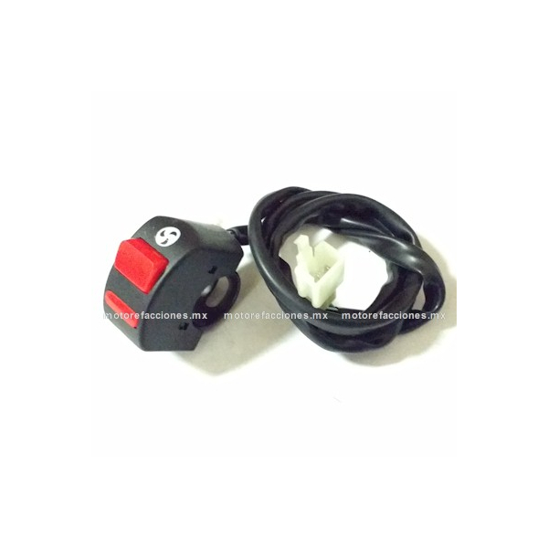 Boton ON-OFF Interruptor Moto - 22mm - 1 Paso y 2 Cables