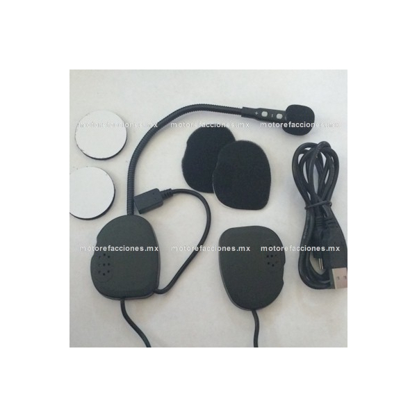 Auricular Bluetooth Stereo p/ Casco Moto - GPS - Musica - Llamadas - Radio - NUEVO