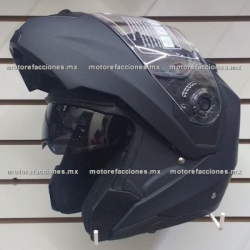 Casco Integral Abatible c/ Gafas CERTIFICADO - (negro mate) talla M
