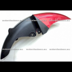 Salpicadera Delantera Italika RT200 GP (negro brillante con rojo)