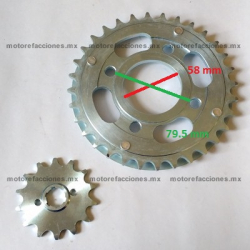 Kit de Sproket y Piñon - (32/14T ) - Toromex 250cc