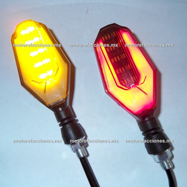 Direccionales LED Flecha Ambar c Cuarto Rojo