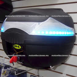 Porta Equipaje de Lujo Ovalado con LED RGB Programable y Respaldo Suave 40 Lts - 7 Colores a Programar