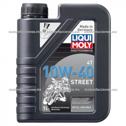 Aceite Liqui Moly Street 4T Multigrado SAE 20W50 Tipo JASO MA2 (1000 ml)