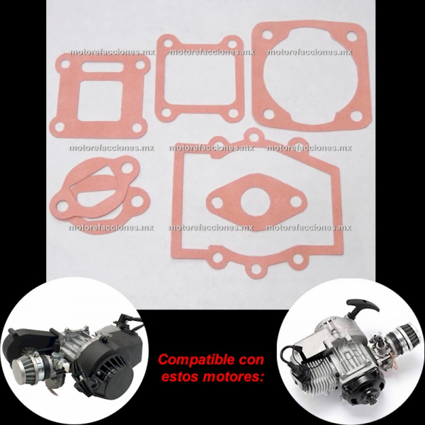 Juntas de Motor Pocket 49cc - Pistera y Cuatrimoto