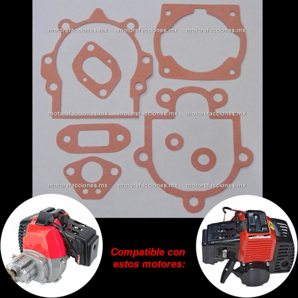 Juntas de Motor y Transmision Pocket 43 a 49cc - Patin de Gasolina y Desbrozadora