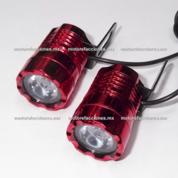 Jgo. Foco Ojo de Aguila (rojo) Hiper-LED - 12v