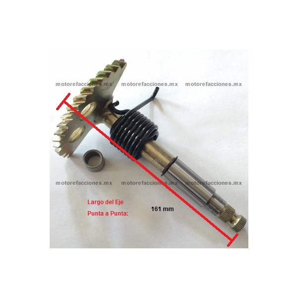 Eje Pedal de Arranque LARGO - Italika DS125 - DS150 - WS150 - GS150 - TS170