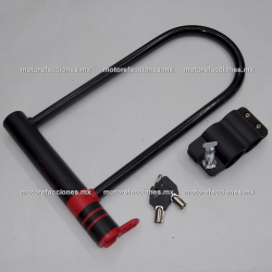 Candado U para Casco o Rin - Negro