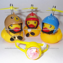 Patito con Casco y Luz Decorativo Motocicleta - Automovil - Diseño Surtido - 1 Pza