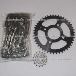 Kit de Sproket, Piñon y Cadena O-Ring - 45/15T + 428HO - Bajaj Pulsar NS150 - AS150 - ORIGINAL