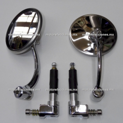 Espejos Metalicos Vento Rocketman 250 - Tipo Cafe Racer - TIPO ORIGINAL