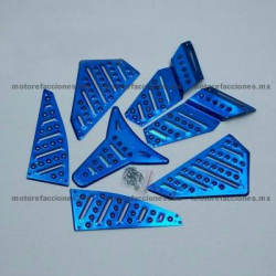 Tapete de Aluminio - Italika WS150 - WS175 - DS150 - GS150 - GTS175 - TRN175 - Yamaha Bws - Azul