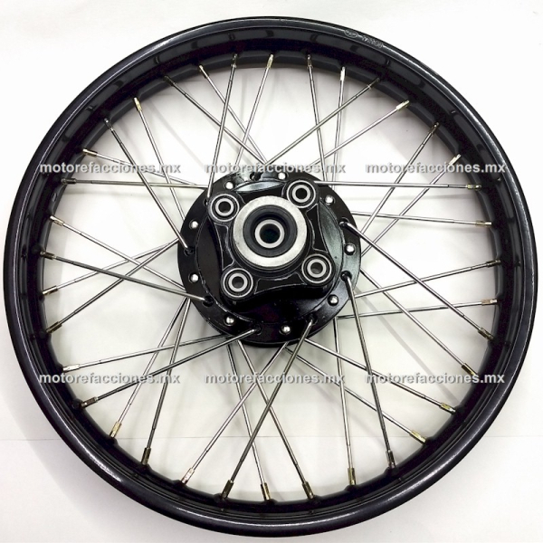 Rin Trasero 17" Italika DT150 - FT125 - FT150 GR - Negro con Cromo