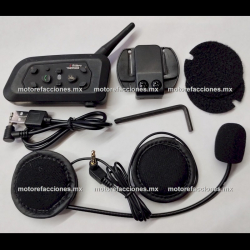 Intercomunicador Bluetooth Stereo p/ Casco Moto - GPS - Musica - Llamadas - Radio - SEMINUEVO
