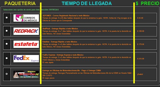 Proceso de Compra en Motorefacciones.mx