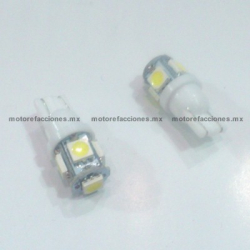 Foco Pellizco Blanco Hiper-LED 12v de 5 unidades - (Blister 2 pzas)